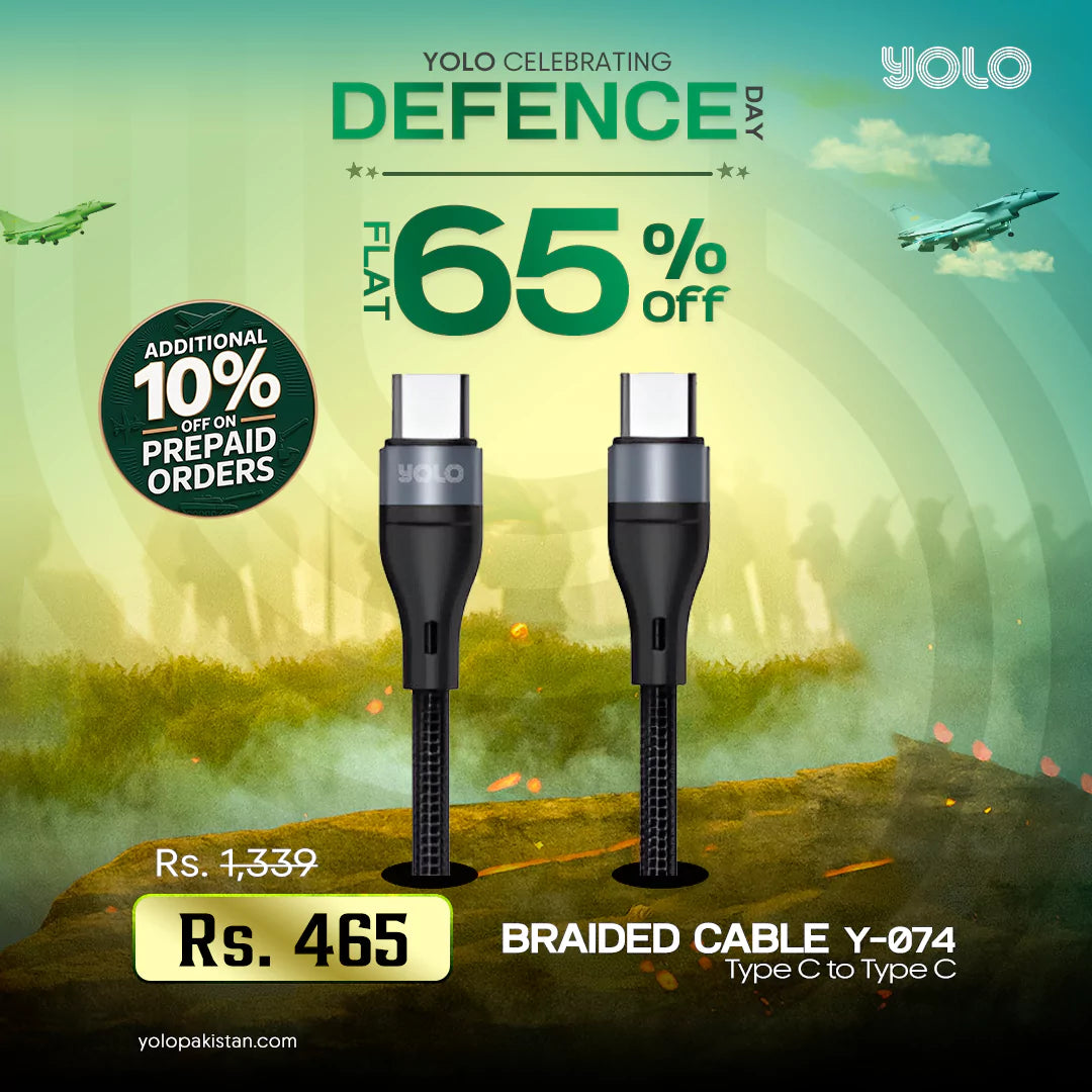 Flex Type-C to Type-C Fast Charging cable (Y-074)