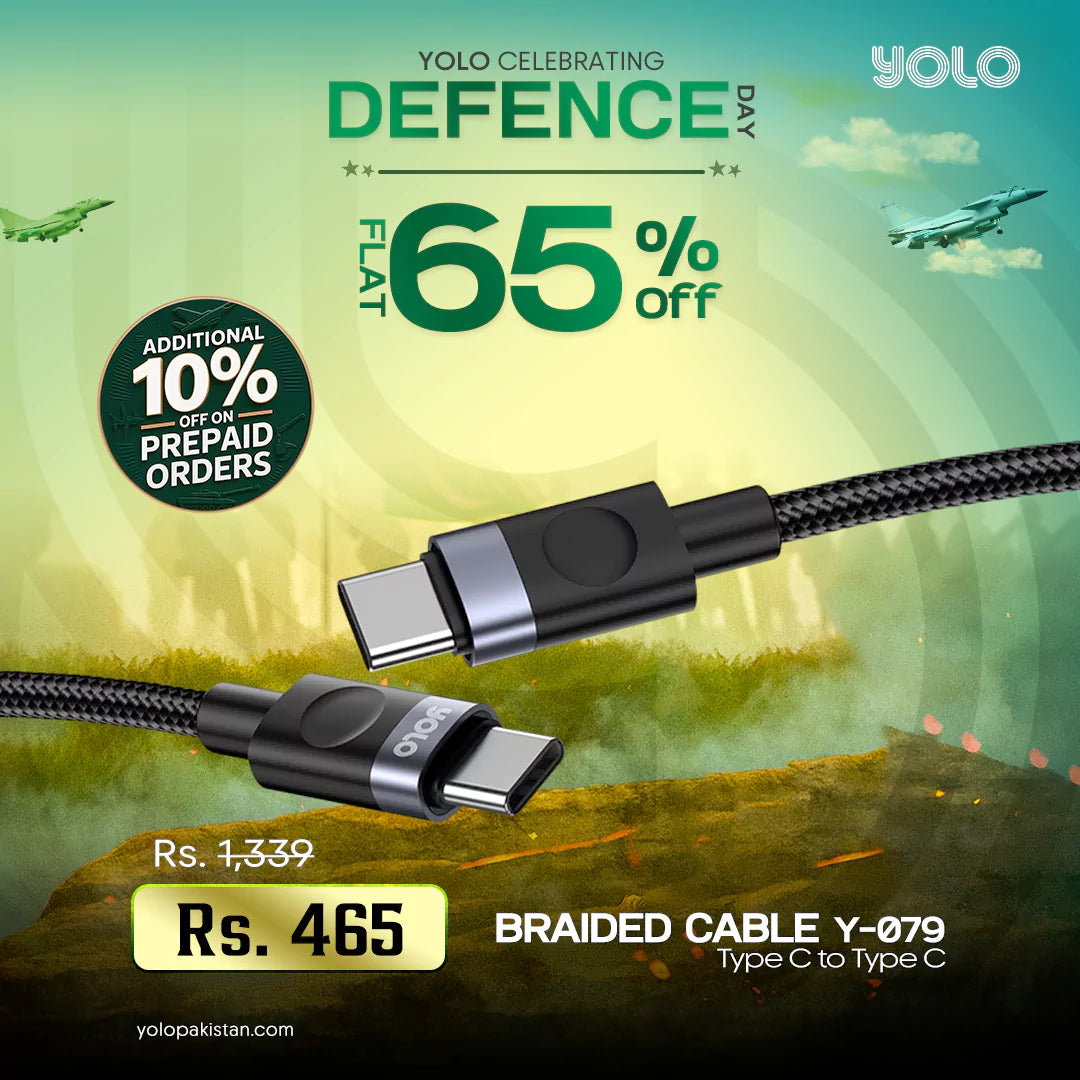 Flow Type-C to C Fast Charging Cable (Y-079)