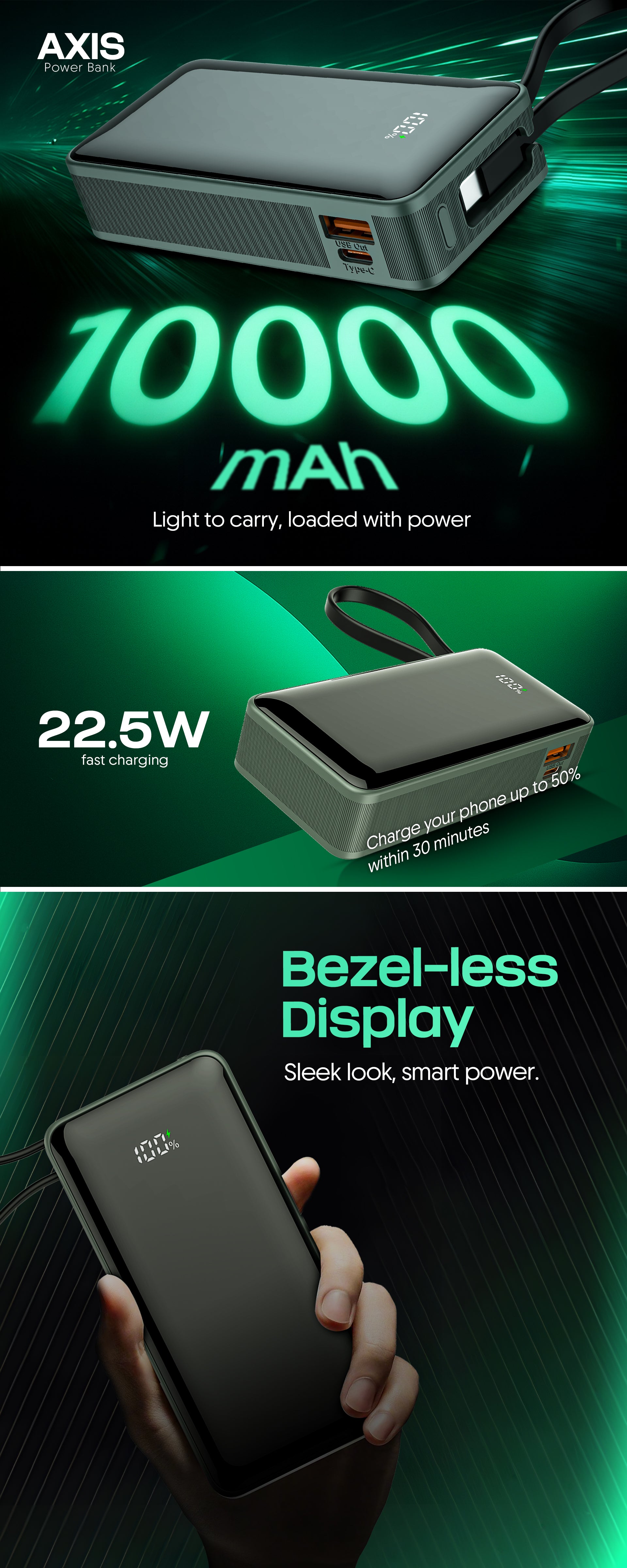 Yolo Axis 22.5w Powerbank 10000mah Xcessorieshub