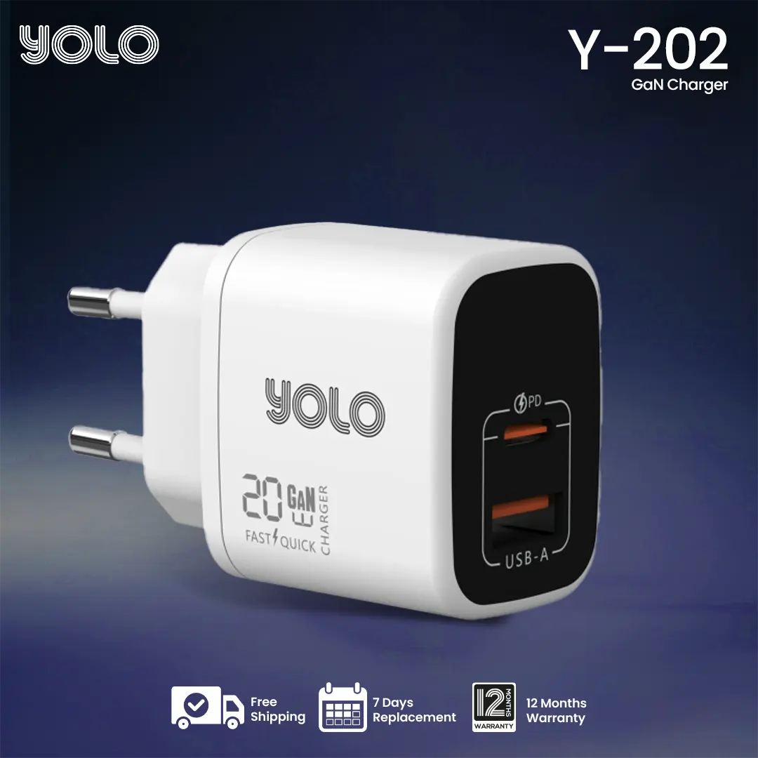 20W PD 3.0 & QC GaN Fast Charger (Y-202)