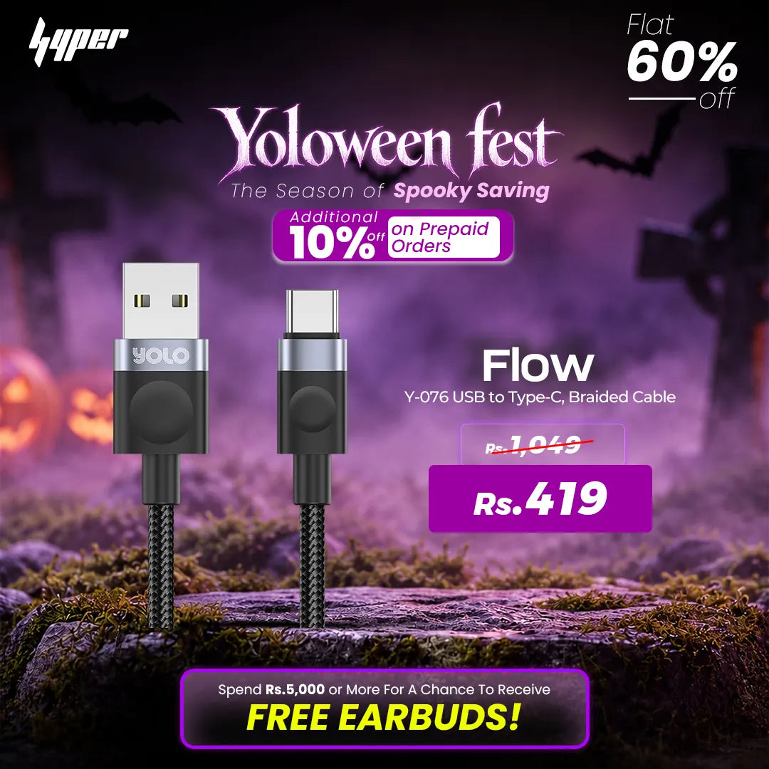 Flow USB to Type-C Fast Charging Cable (Y-076)