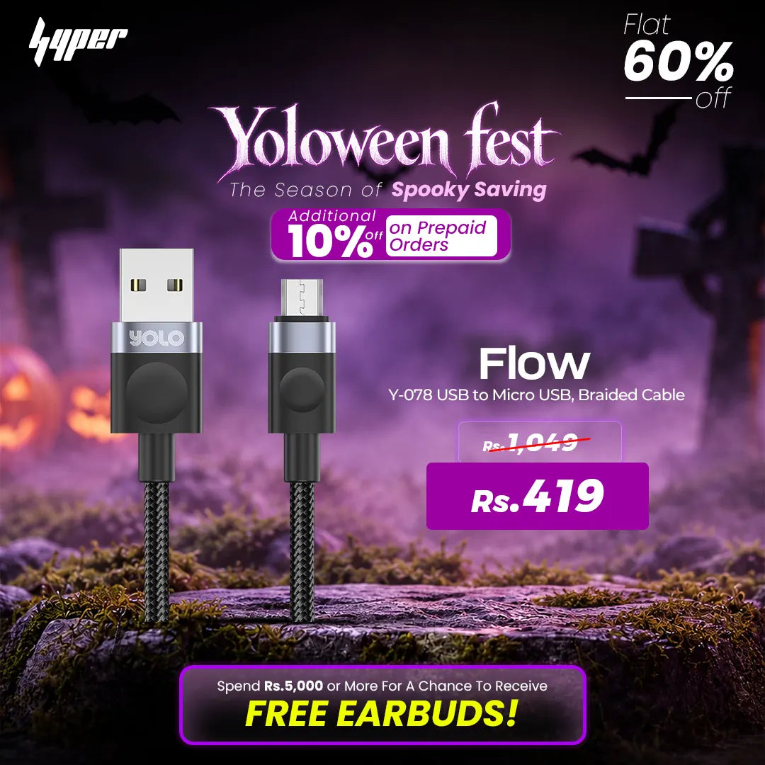 Flow USB to Micro-USB Fast Charging Cable (Y-078)