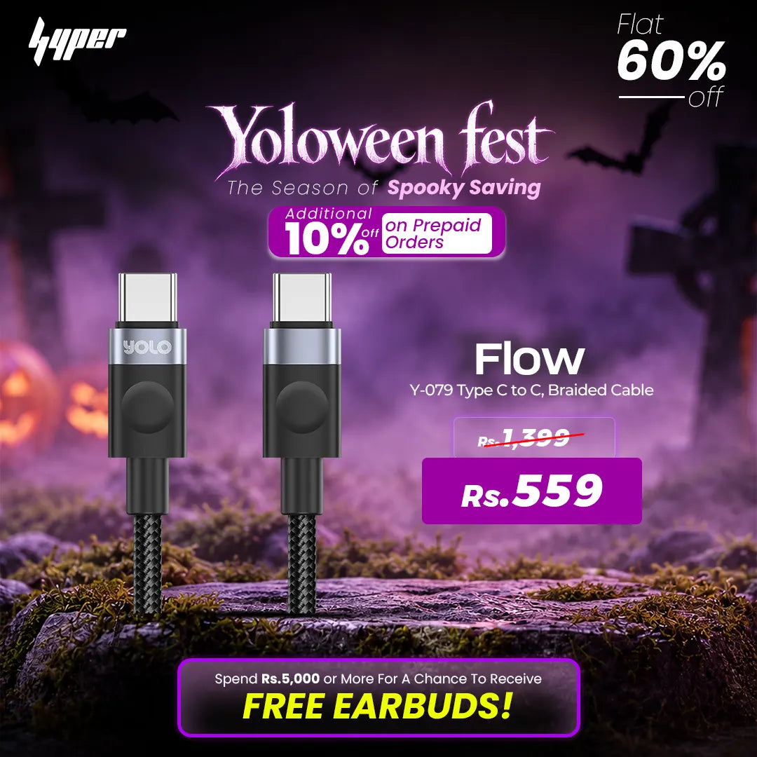 Flow Type-C to C Fast Charging Cable (Y-079)