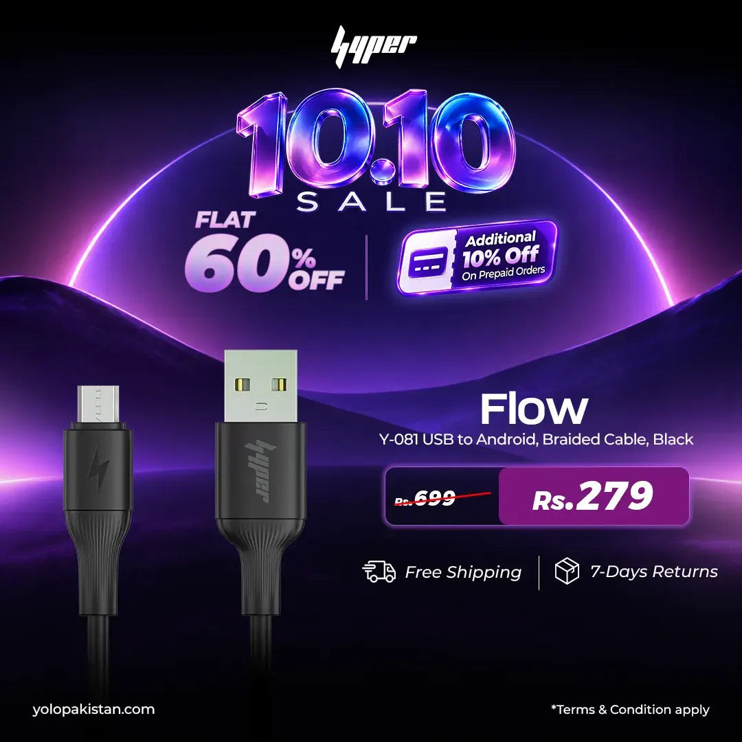 FLOW USB to Micro USB Charging Cable (Y-081)
