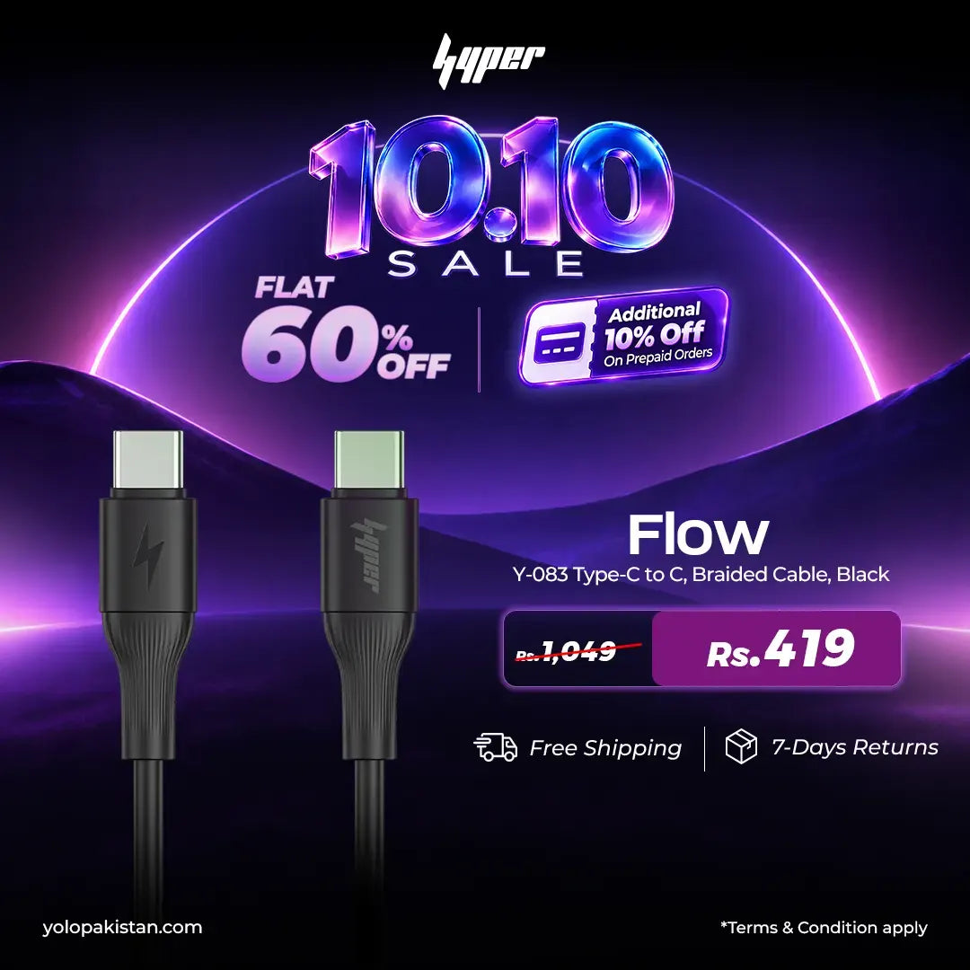 FLOW Type C to Type C Charging Cable (Y-083)
