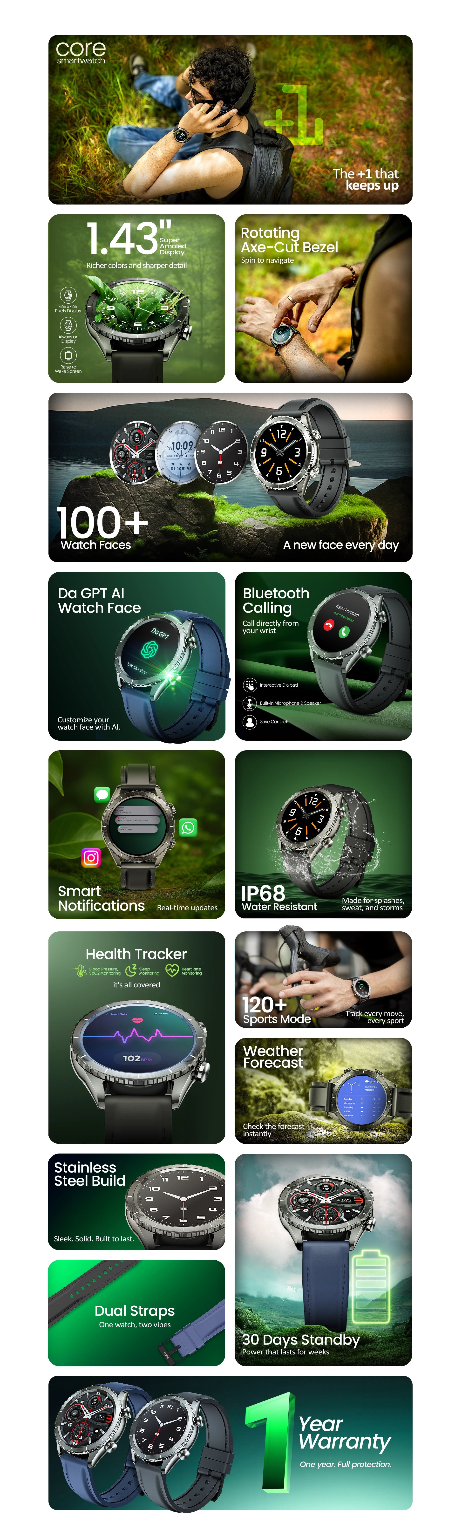 Yolo Core Smart Watch | 1 Year Warranty Yolo Core Smart Watch | 1 Year Warranty