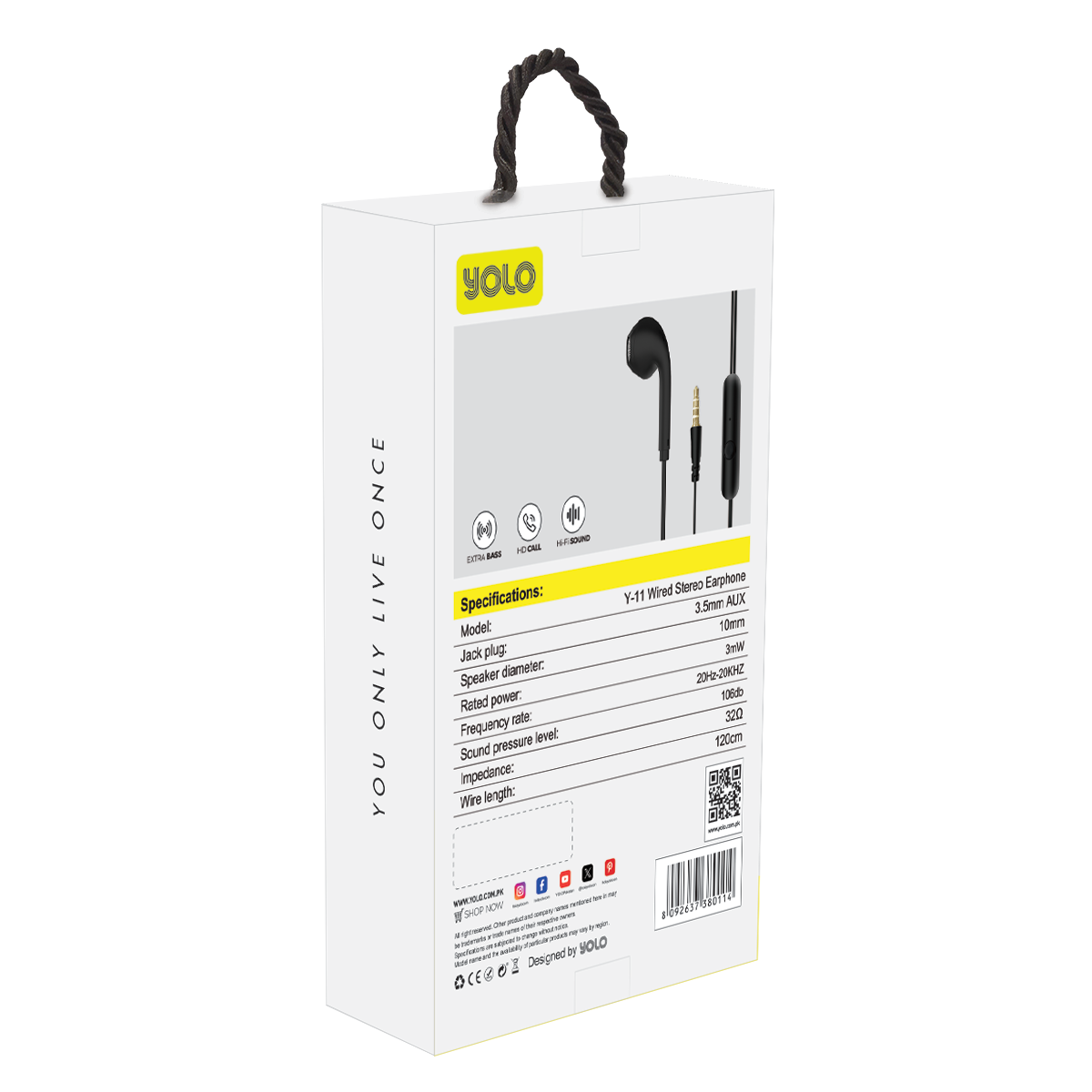 Yolo Aux Stereo Handsfree (Y-11) handsfree in Pakistan