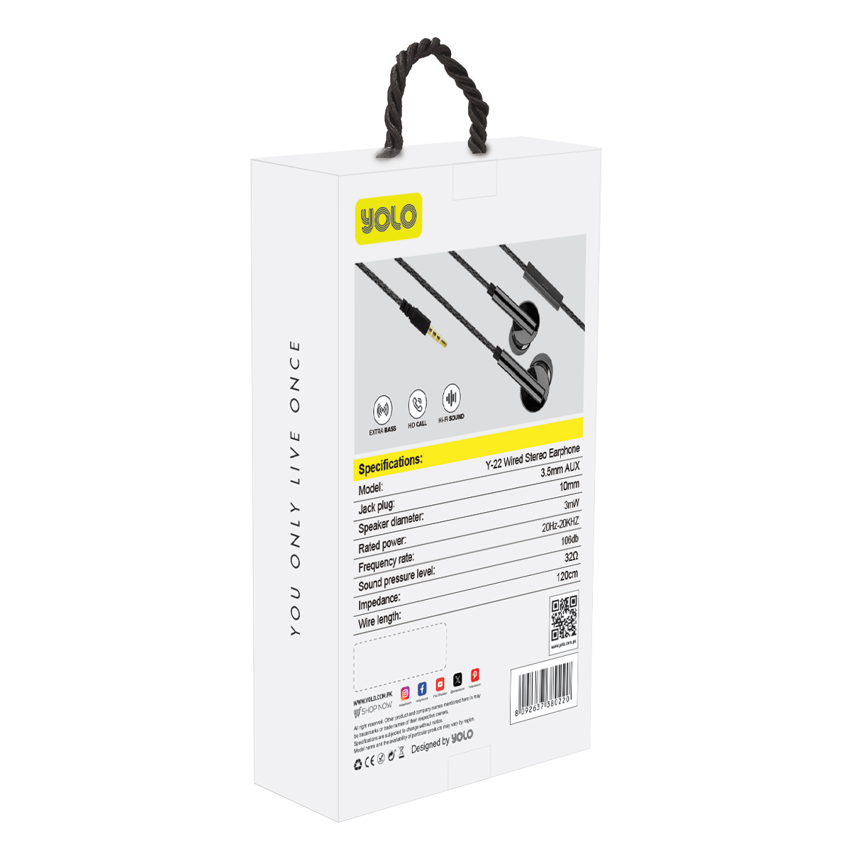 Yolo Aux Stereo Handsfree (Y-22) handsfree in Pakistan