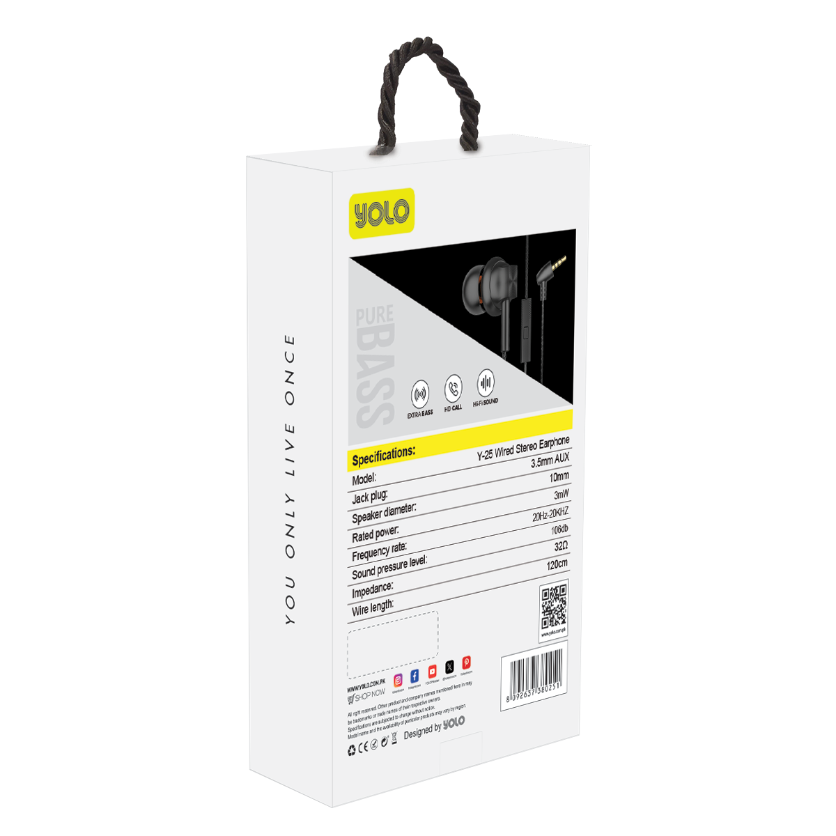 Yolo Aux Stereo Handsfree (Y-25) handsfree in Pakistan